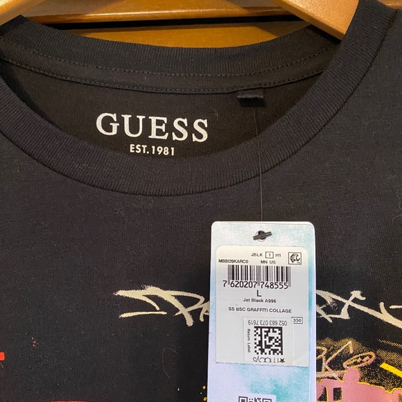 Guess Collage Graffiti Graphics Shirt - Men's Large NWT - Picture 4 of 4